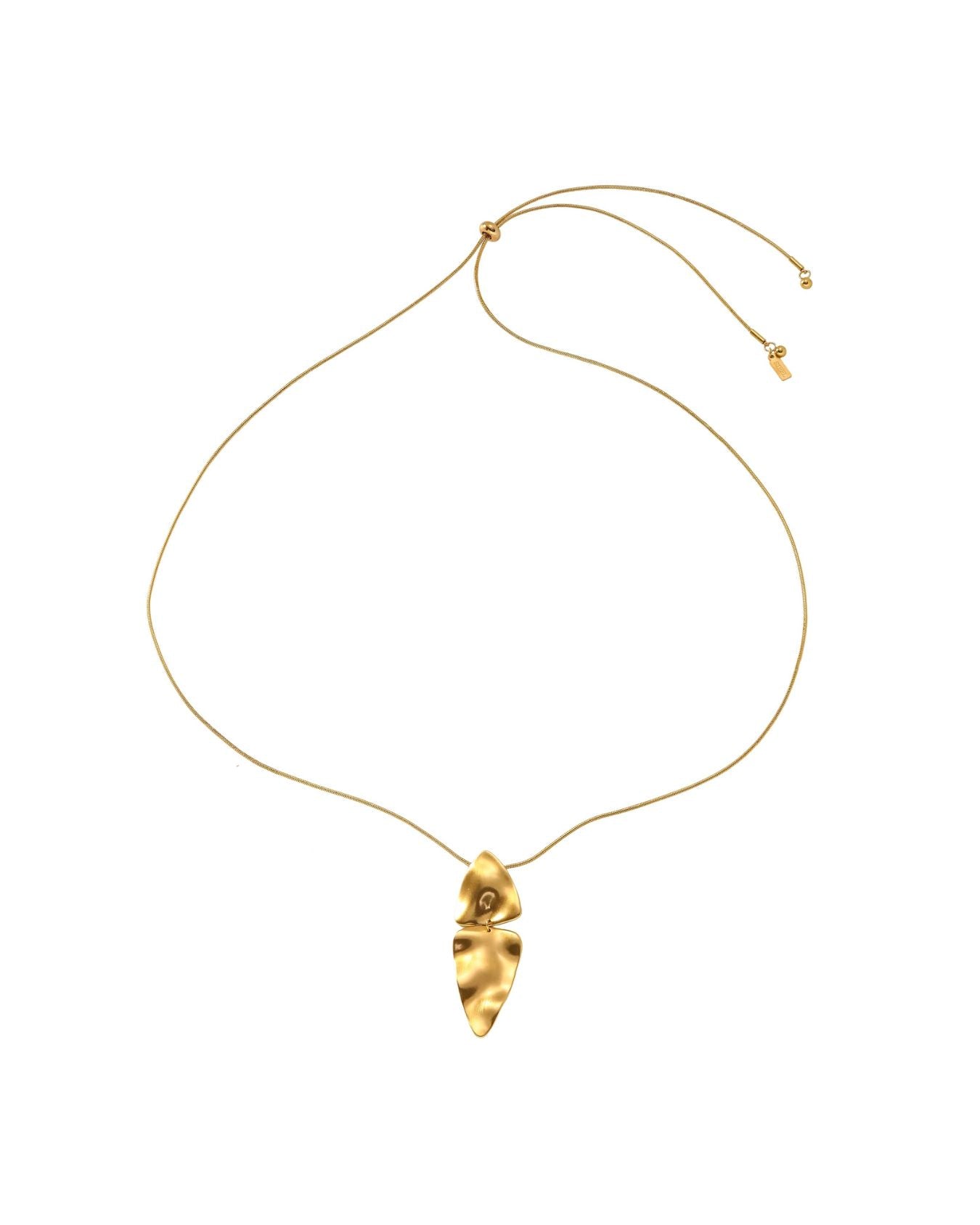 FRIDA Waterproof 18K Gold Plated Necklace - Adjustable Chain & Brushed Stainless Steel