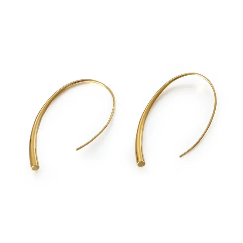 Passion Waterproof Simple Hoop Earring 18K Gold Plating