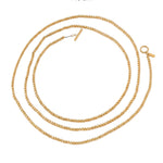 AUDORA Waterproof 18K Gold Plated Long Necklace - Sanded Stainless Steel - DANSK Copenhagen