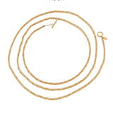 AUDORA Waterproof 18K Gold Plated Long Necklace - Sanded Stainless Steel - DANSK Copenhagen