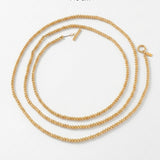 AUDORA Waterproof 18K Gold Plated Long Necklace - Sanded Stainless Steel - DANSK Copenhagen