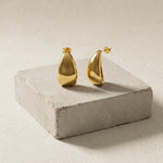 Courage Waterproof 3D Mirror Statement Earring 18K Gold Plating Plating - DANSK Copenhagen