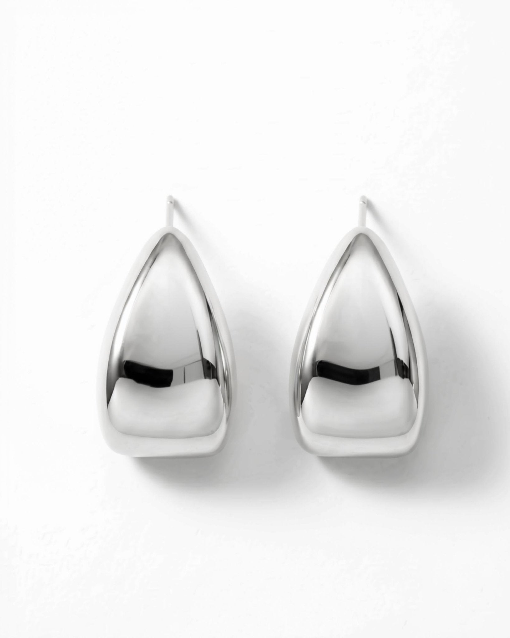 Courage Waterproof 3D Mirror Statement Earring Silver Plating - DANSK Copenhagen