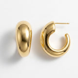 Courage Waterproof Chunky Curve Earring 18K Gold Plating - DANSK Copenhagen