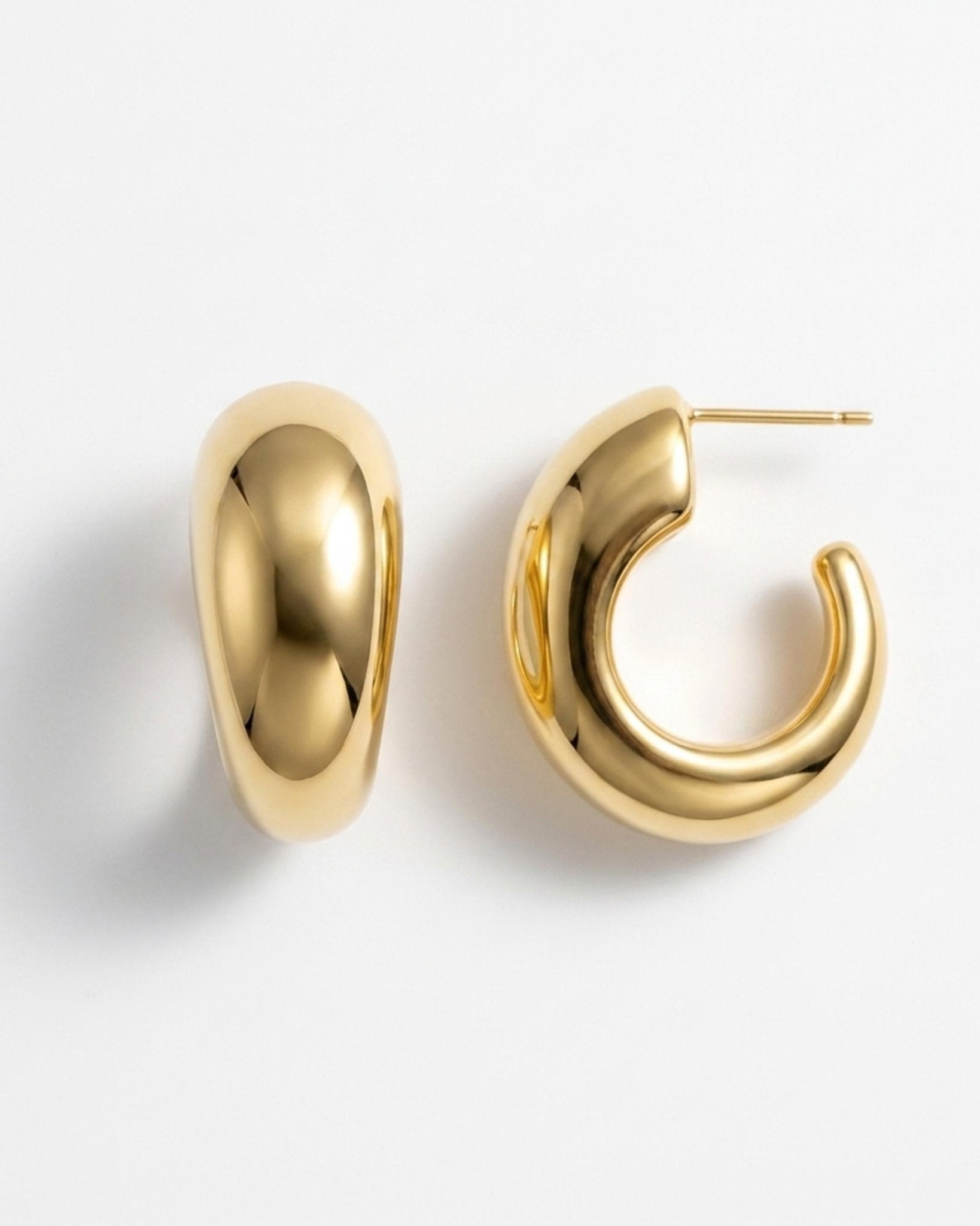 Courage Waterproof Chunky Curve Earring 18K Gold Plating - DANSK Copenhagen