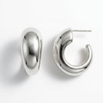 Courage Waterproof Chunky Curve Earring Silver Plating - DANSK Copenhagen