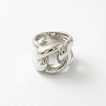 Courage Waterproof Chunky Link Statement Ring Silver Plating - DANSK Copenhagen