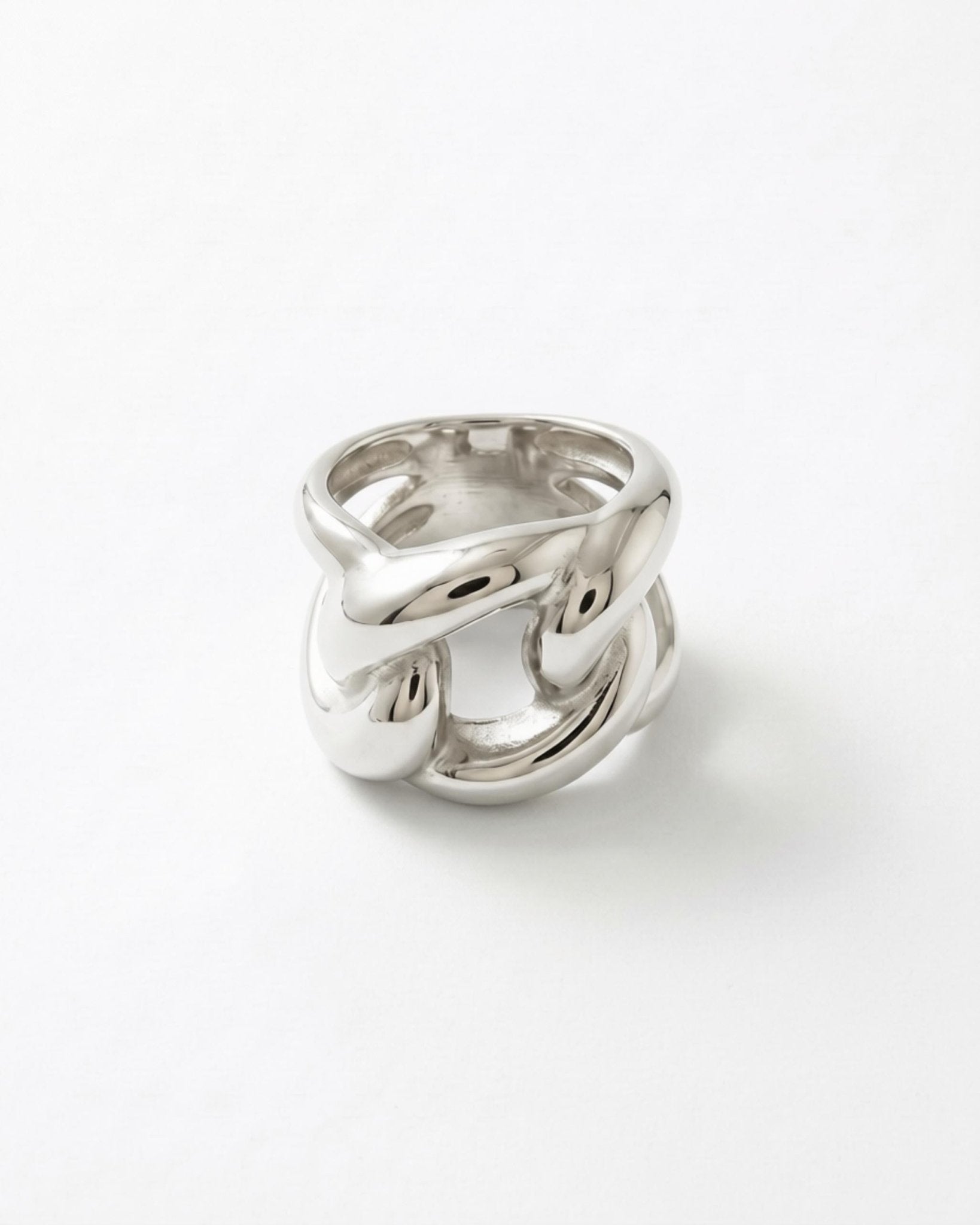 Courage Waterproof Chunky Link Statement Ring Silver Plating - DANSK Copenhagen