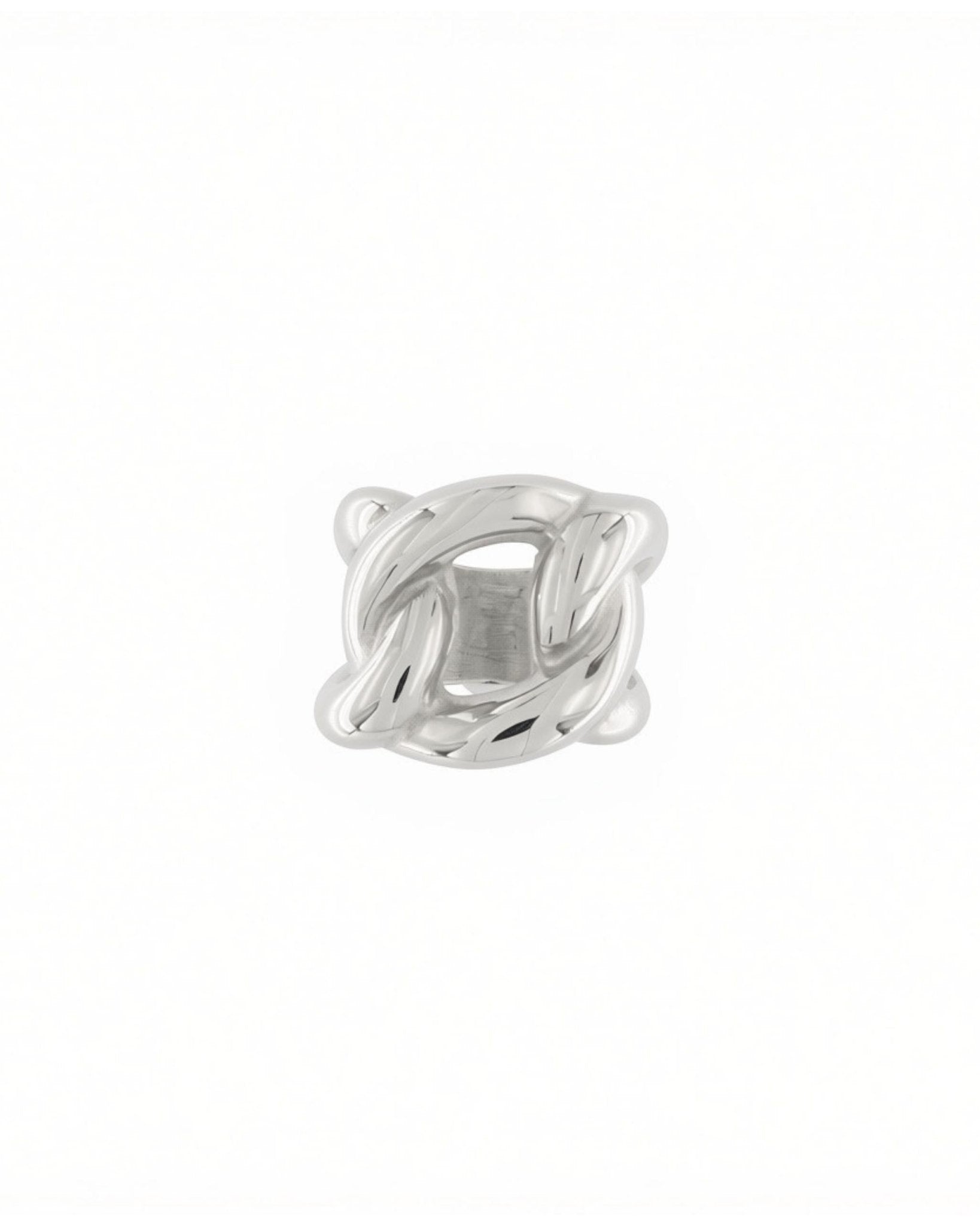 Courage Waterproof Chunky Link Statement Ring Silver Plating - DANSK Copenhagen