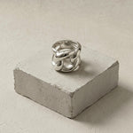 Courage Waterproof Chunky Link Statement Ring Silver Plating - DANSK Copenhagen