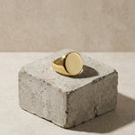 Courage Waterproof Chunky Signet Statement Ring 18K Gold Plating - DANSK Copenhagen