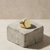Courage Waterproof Chunky Signet Statement Ring 18K Gold Plating - DANSK Copenhagen