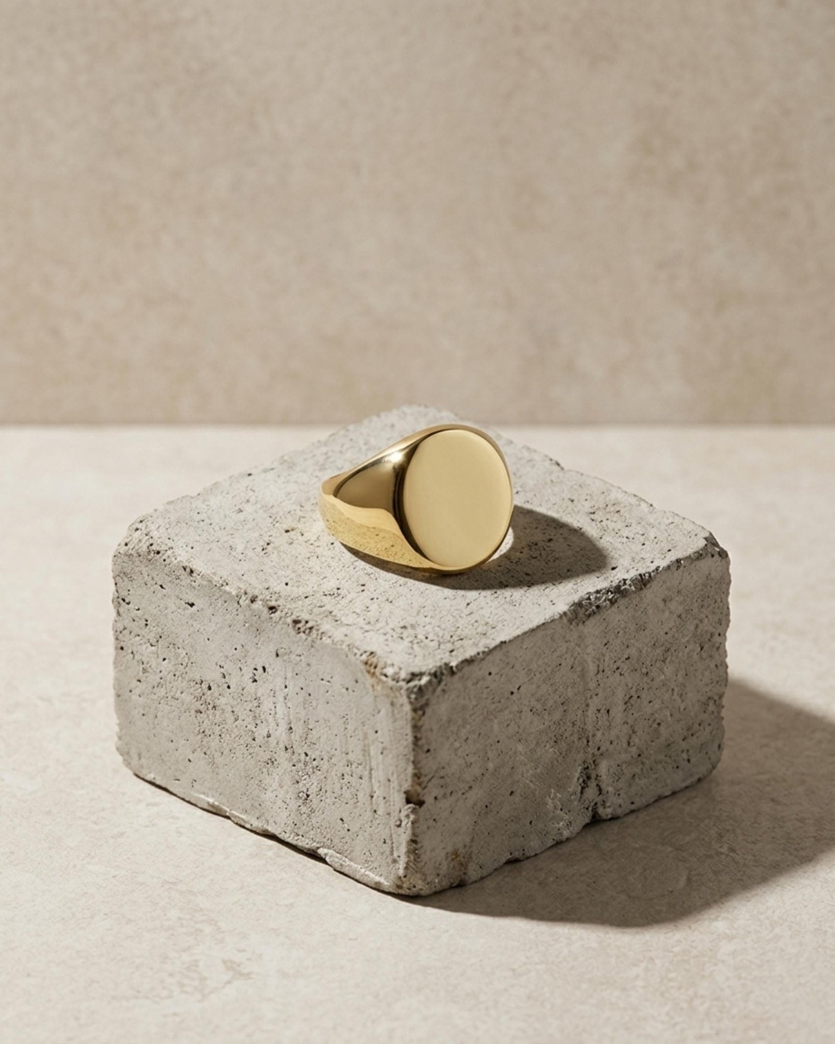 Courage Waterproof Chunky Signet Statement Ring 18K Gold Plating - DANSK Copenhagen
