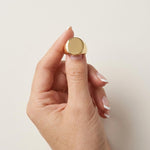 Courage Waterproof Chunky Signet Statement Ring 18K Gold Plating - DANSK Copenhagen