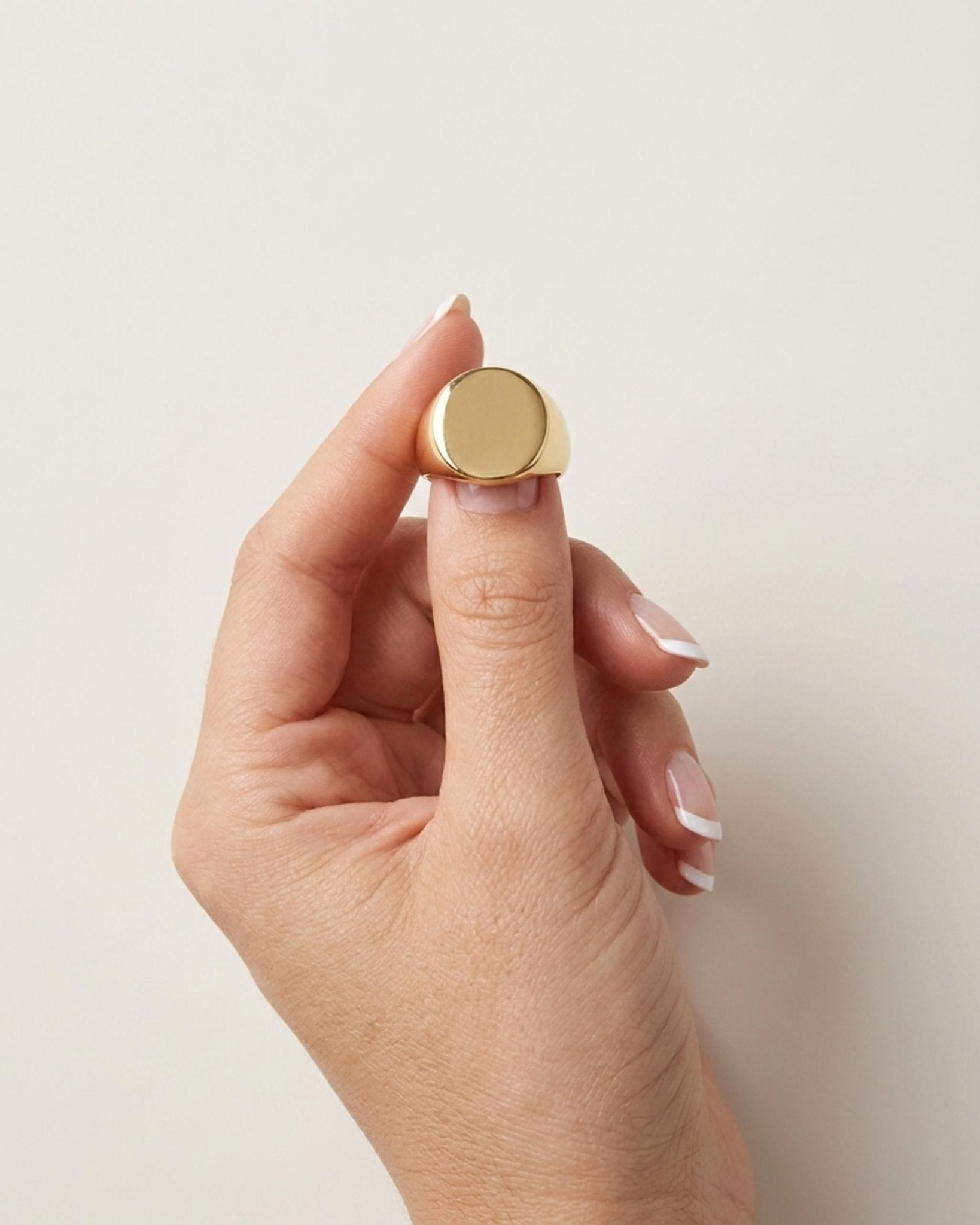 Courage Waterproof Chunky Signet Statement Ring 18K Gold Plating - DANSK Copenhagen