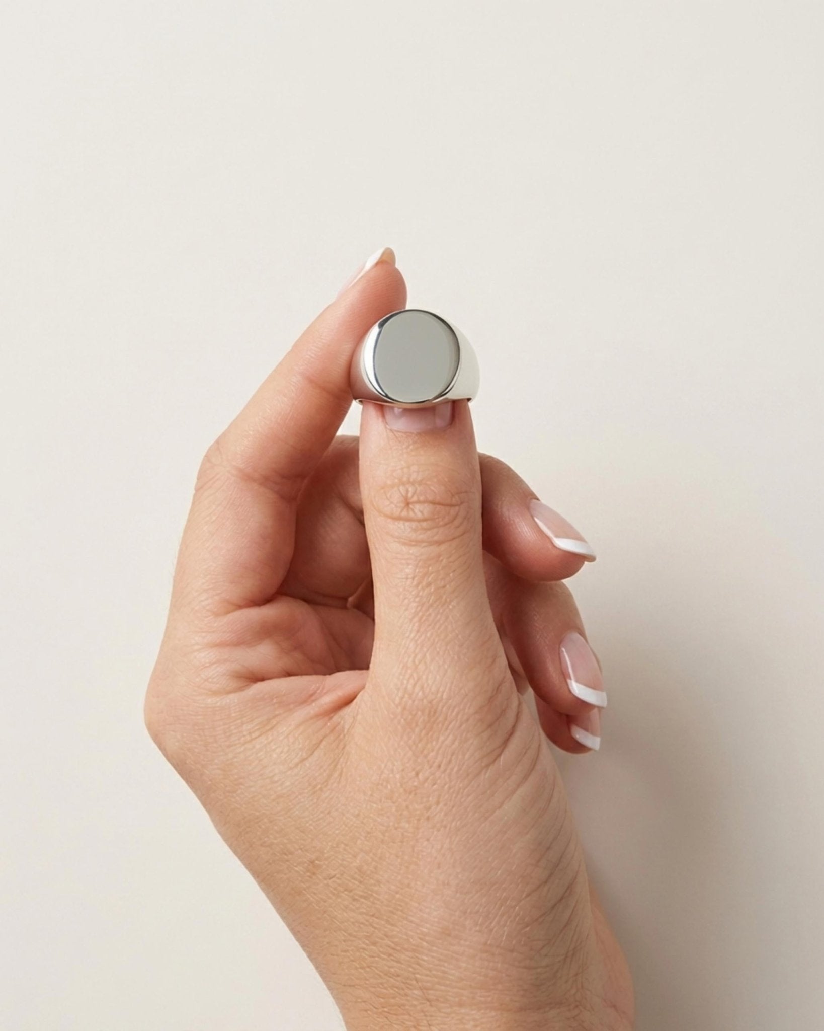 Courage Waterproof Chunky Signet Statement Ring Silver Plating - DANSK Copenhagen