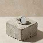 Courage Waterproof Chunky Signet Statement Ring Silver Plating - DANSK Copenhagen