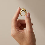 Courage Waterproof Chunky Sphere Statement Ring 18K Gold Plating - DANSK Copenhagen