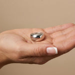 Courage Waterproof Chunky Sphere Statement Ring Silver Plating - DANSK Copenhagen