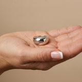 Courage Waterproof Chunky Sphere Statement Ring Silver Plating - DANSK Copenhagen