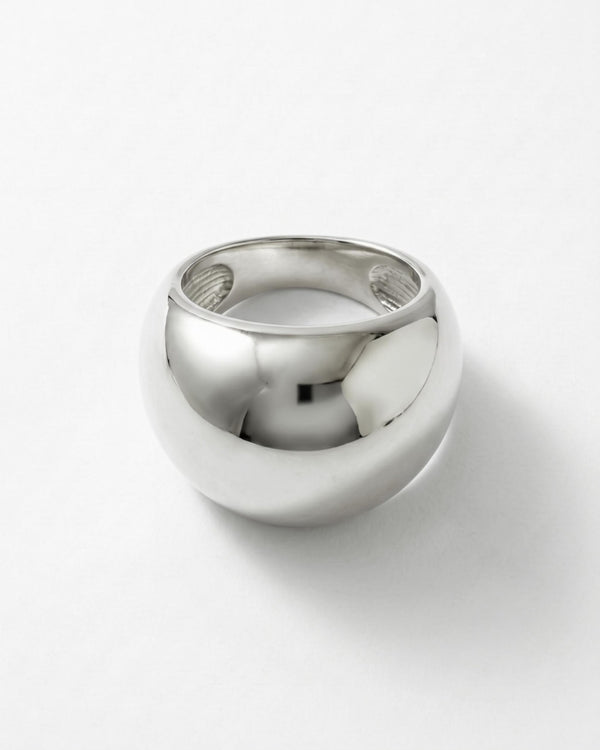 Courage Waterproof Chunky Sphere Statement Ring Silver Plating - DANSK Copenhagen