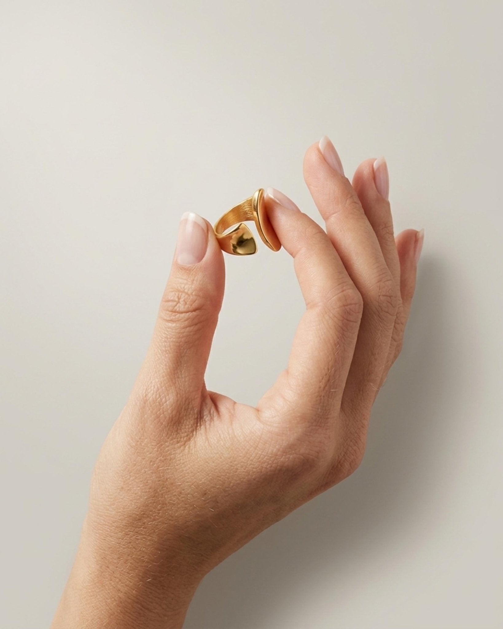 Courage Waterproof Impression Statement Ring 18K Gold Plating - DANSK Copenhagen