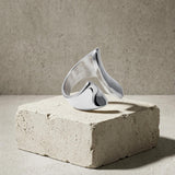 Courage Waterproof Impression Statement Ring Silver Plating - DANSK Copenhagen