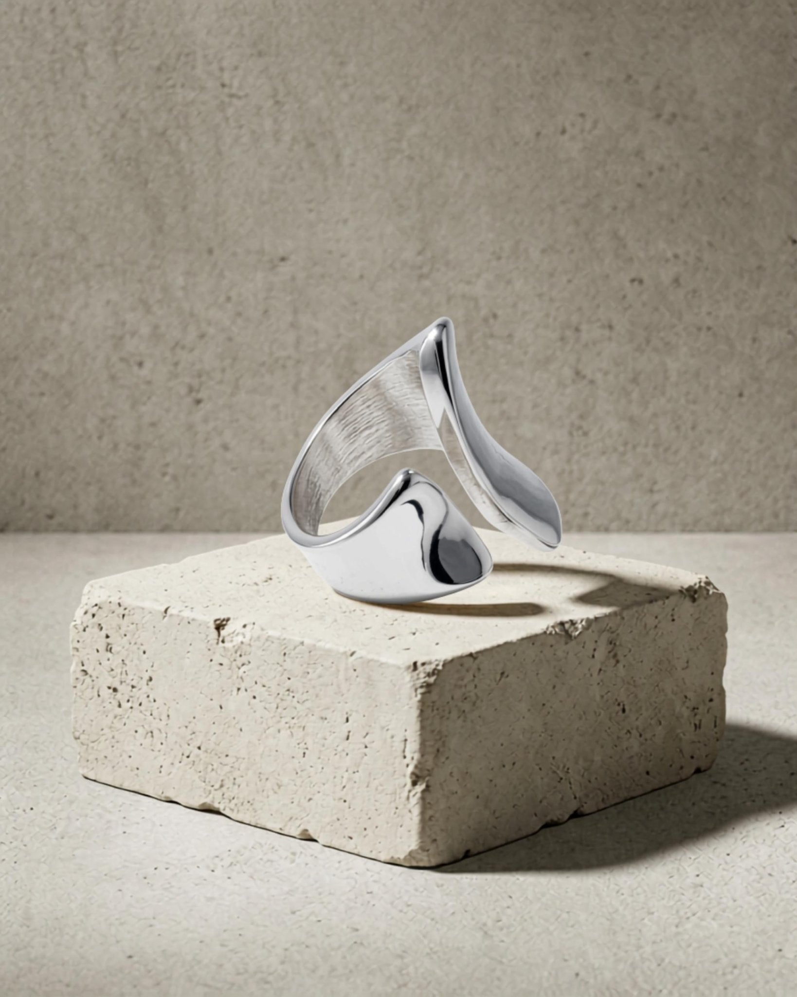 Courage Waterproof Impression Statement Ring Silver Plating - DANSK Copenhagen