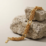 Courage Waterproof Knitted Ring Bracelet 18K Gold Plating - DANSK Copenhagen