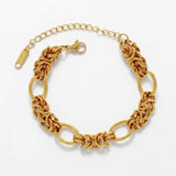 Courage Waterproof Knitted Ring Bracelet 18K Gold Plating - DANSK Copenhagen