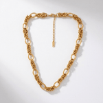 Courage Waterproof Knitted Ring Necklace 18K Gold Plating - DANSK Copenhagen