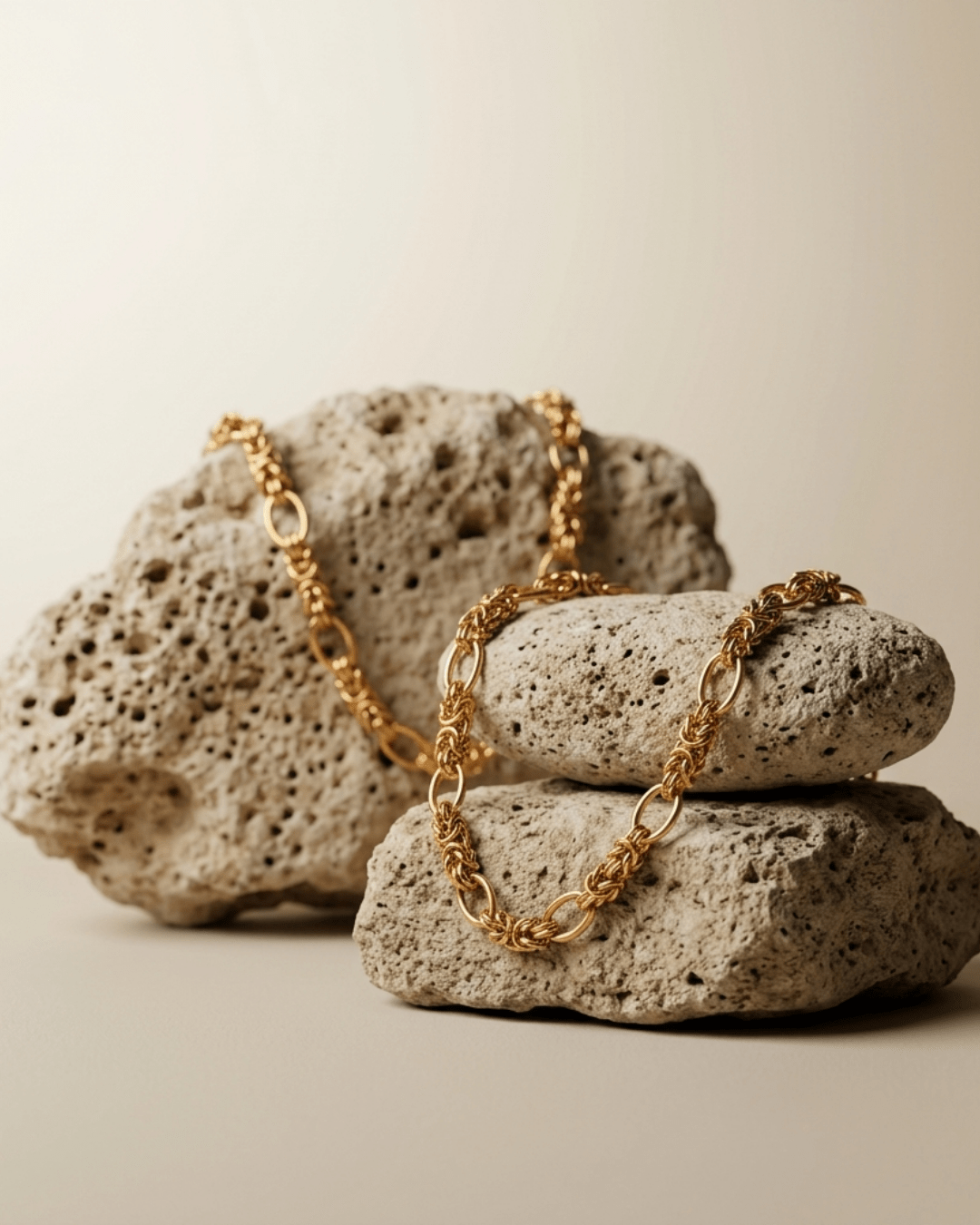 Courage Waterproof Knitted Ring Necklace 18K Gold Plating - DANSK Copenhagen