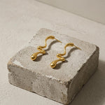 Courage Waterproof Long Statement Lucky Earring 18K Gold Plating - DANSK Copenhagen