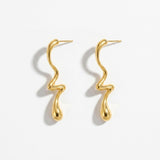 Courage Waterproof Long Statement Lucky Earring 18K Gold Plating - DANSK Copenhagen