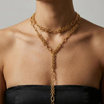 Courage Waterproof Multi 2in1 Crochet Necklace 18K Gold Plating - DANSK Copenhagen