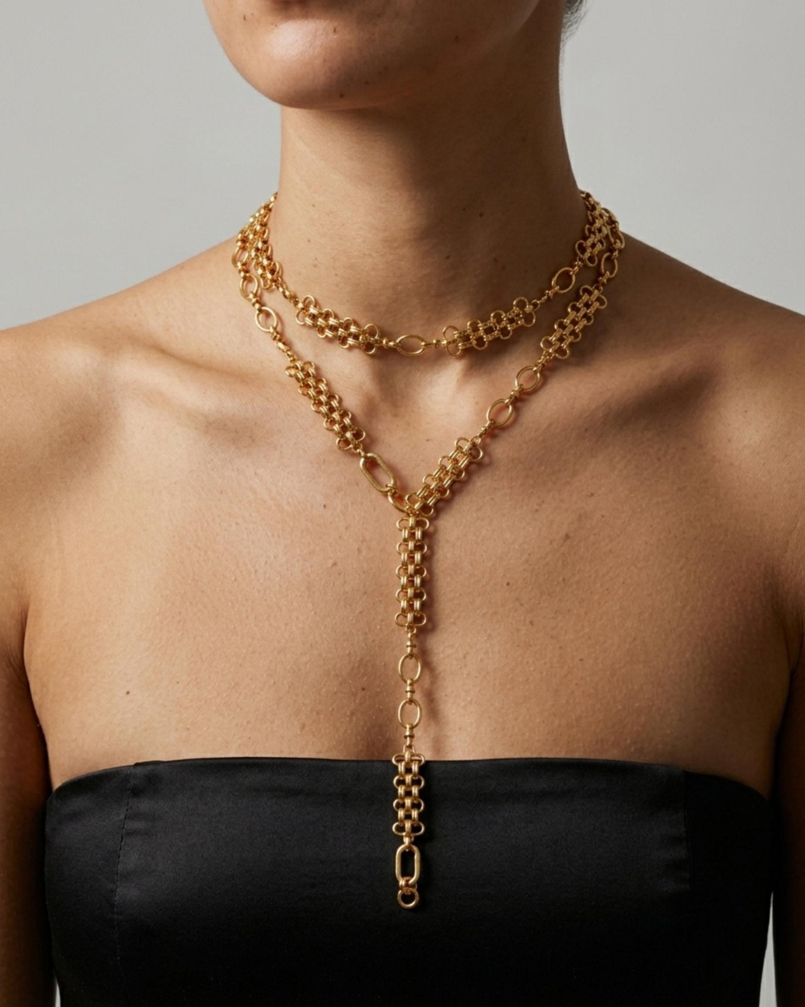 Courage Waterproof Multi 2in1 Crochet Necklace 18K Gold Plating - DANSK Copenhagen