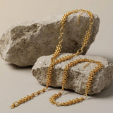 Courage Waterproof Multi 2in1 Crochet Necklace 18K Gold Plating - DANSK Copenhagen