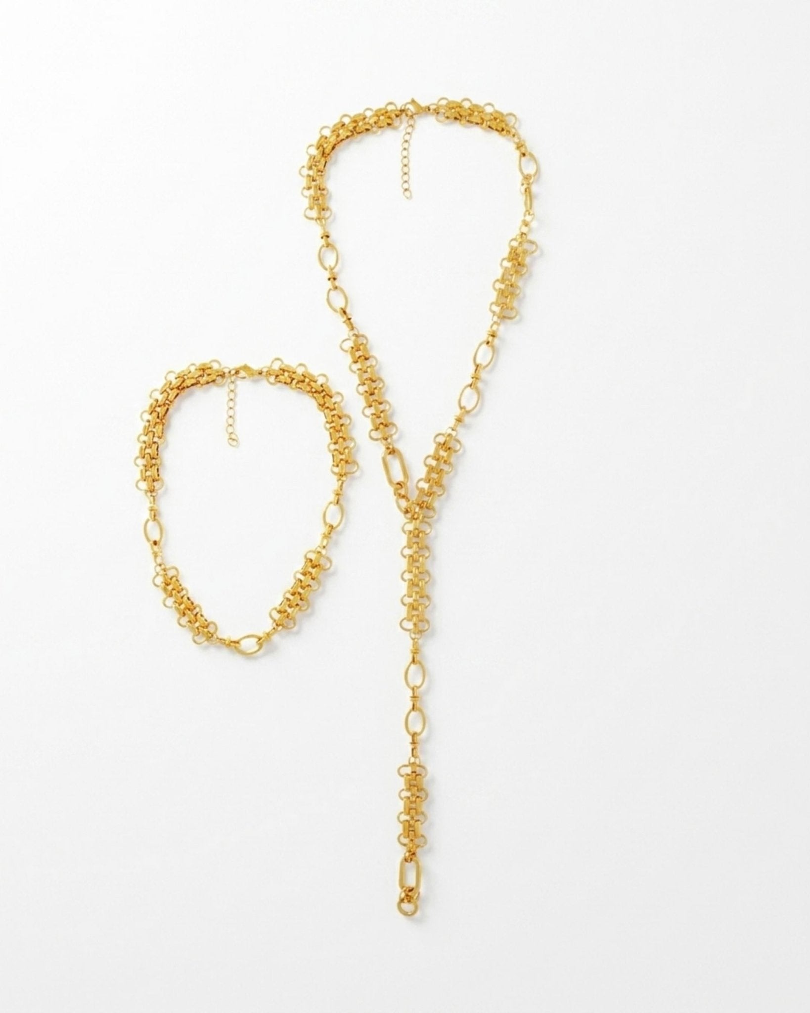 Courage Waterproof Multi 2in1 Crochet Necklace 18K Gold Plating - DANSK Copenhagen