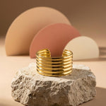Courage Waterproof Multi Row Cuff Bracelet 18K Gold Plating Plating - DANSK Copenhagen