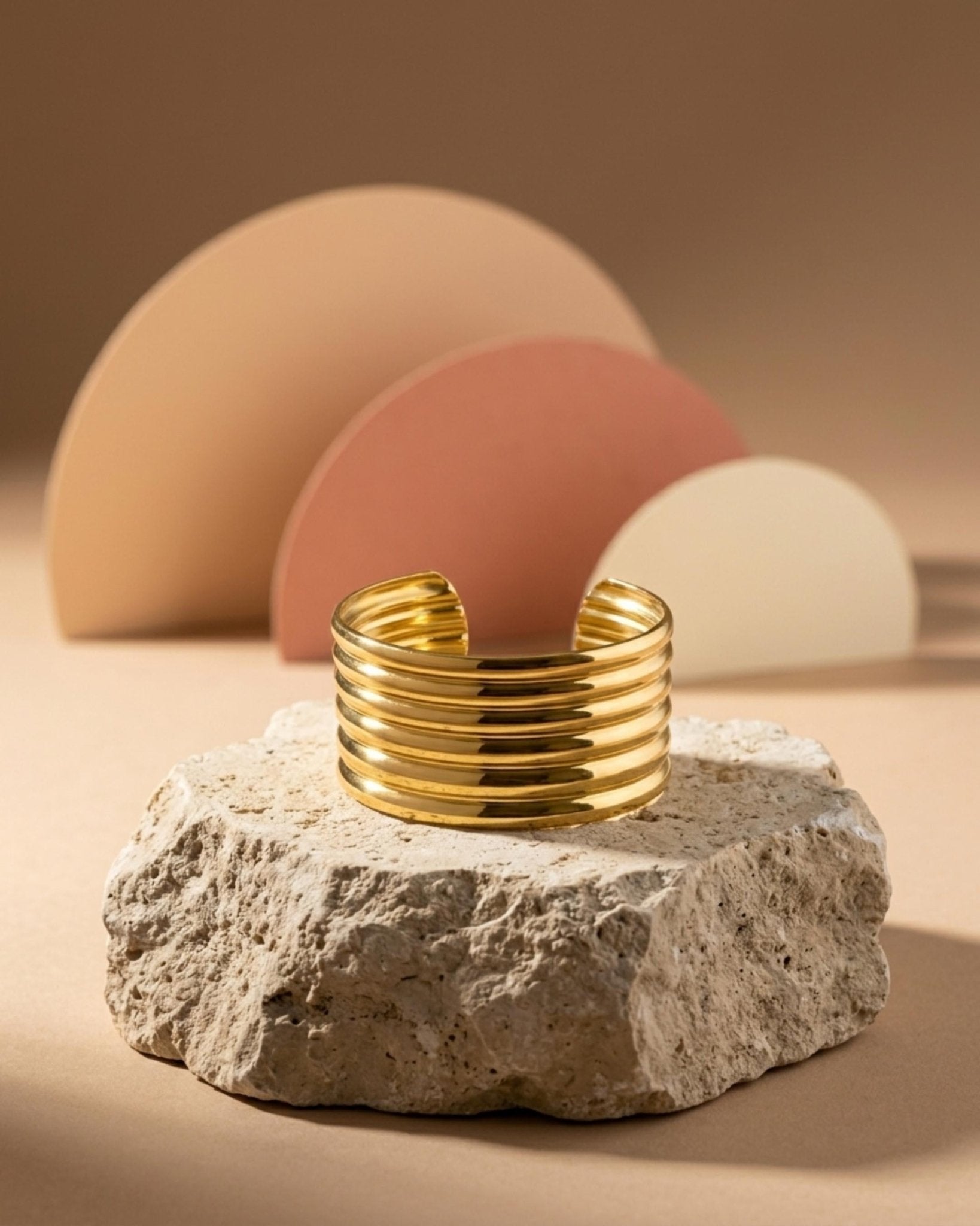 Courage Waterproof Multi Row Cuff Bracelet 18K Gold Plating Plating - DANSK Copenhagen