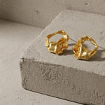Courage Waterproof Open Circle Post Earring 18K Gold Plating - DANSK Copenhagen