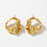 Courage Waterproof Open Circle Post Earring 18K Gold Plating - DANSK Copenhagen