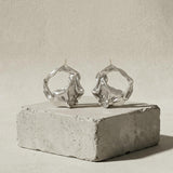 Courage Waterproof Open Circle Post Earring Silver Plating - DANSK Copenhagen