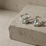 Courage Waterproof Open Circle Post Earring Silver Plating - DANSK Copenhagen