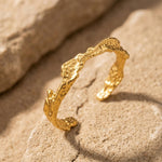 Courage Waterproof Organic Statement Cuff 18K Gold Plating - DANSK Copenhagen