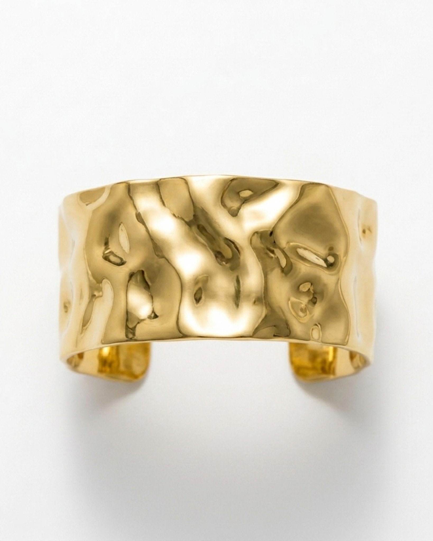 Courage Waterproof Organic Statement Cuff Bracelet 18K Gold Plating - DANSK Copenhagen
