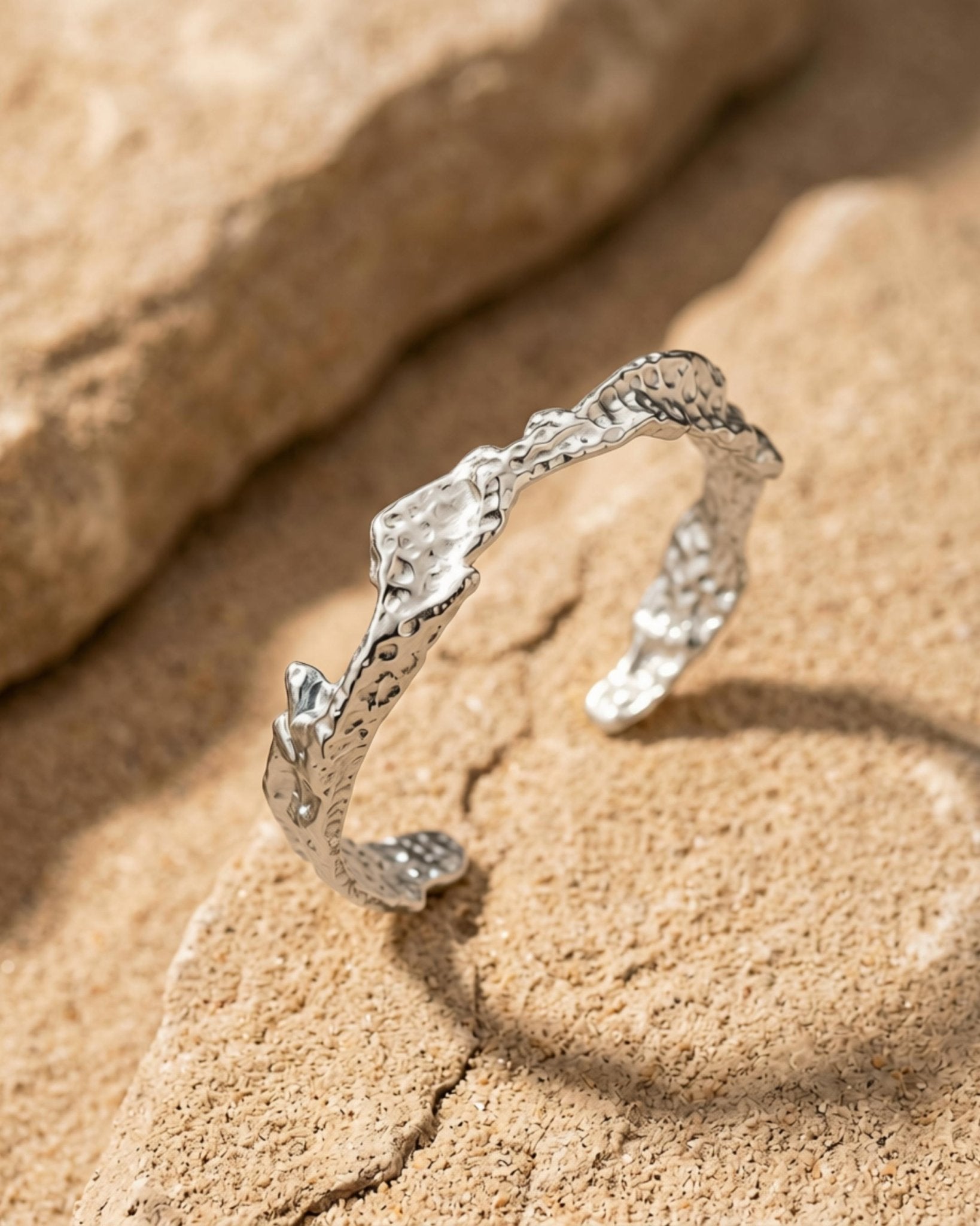 Courage Waterproof Organic Statement Cuff Silver Plating - DANSK Copenhagen