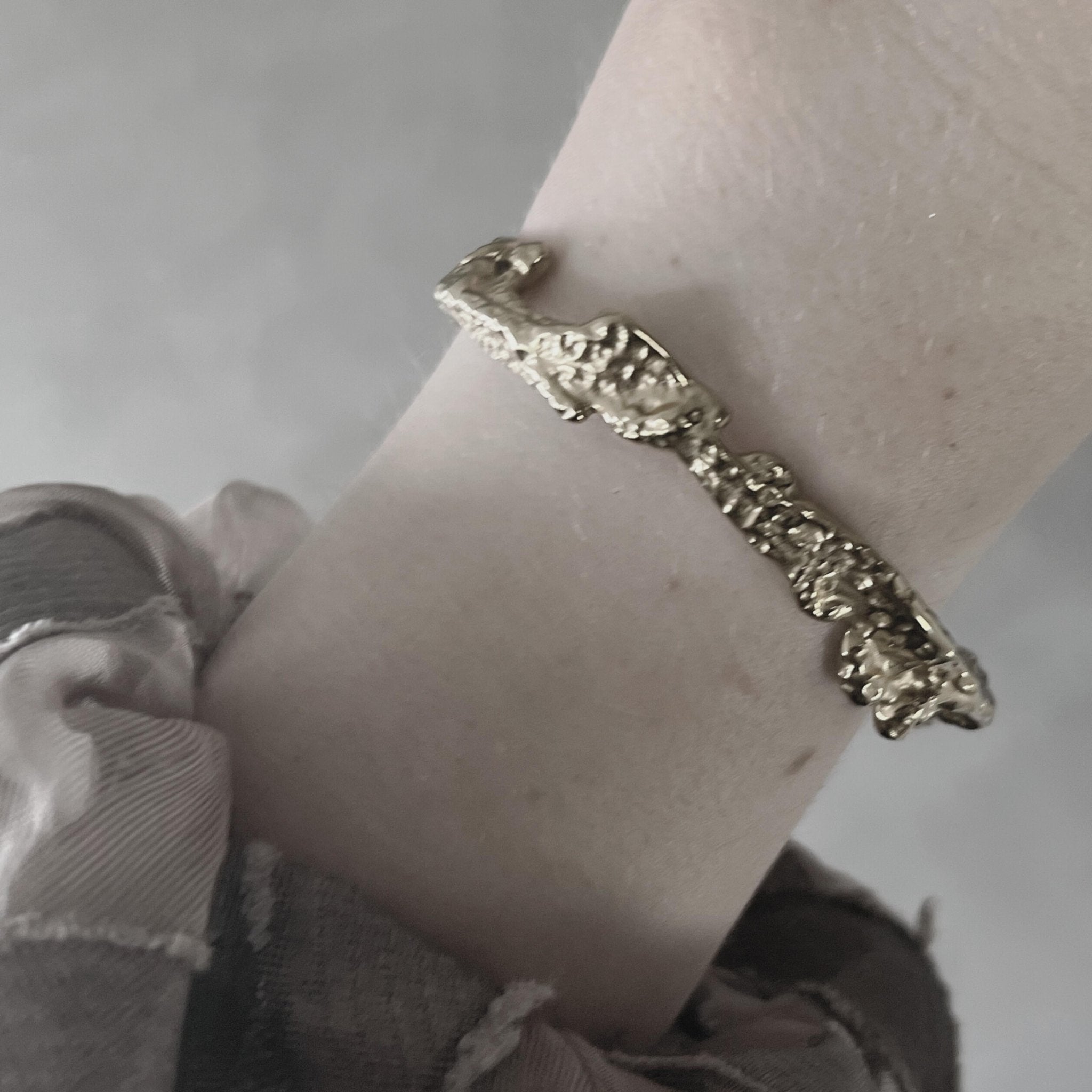 Courage Waterproof Organic Statement Cuff Silver Plating - DANSK Copenhagen