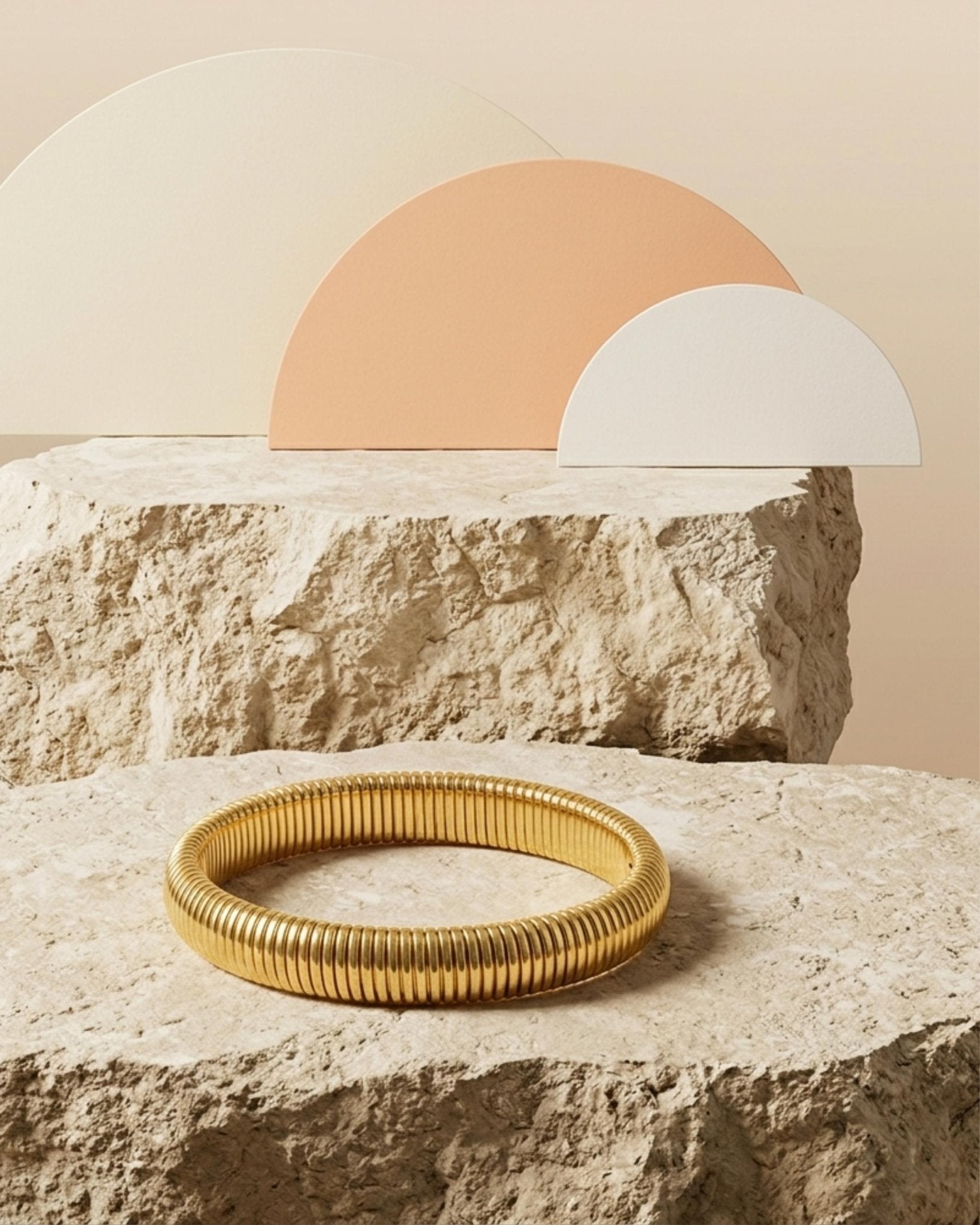 Courage Waterproof Semi Elastic Bracelet 18K Gold Plating - DANSK Copenhagen