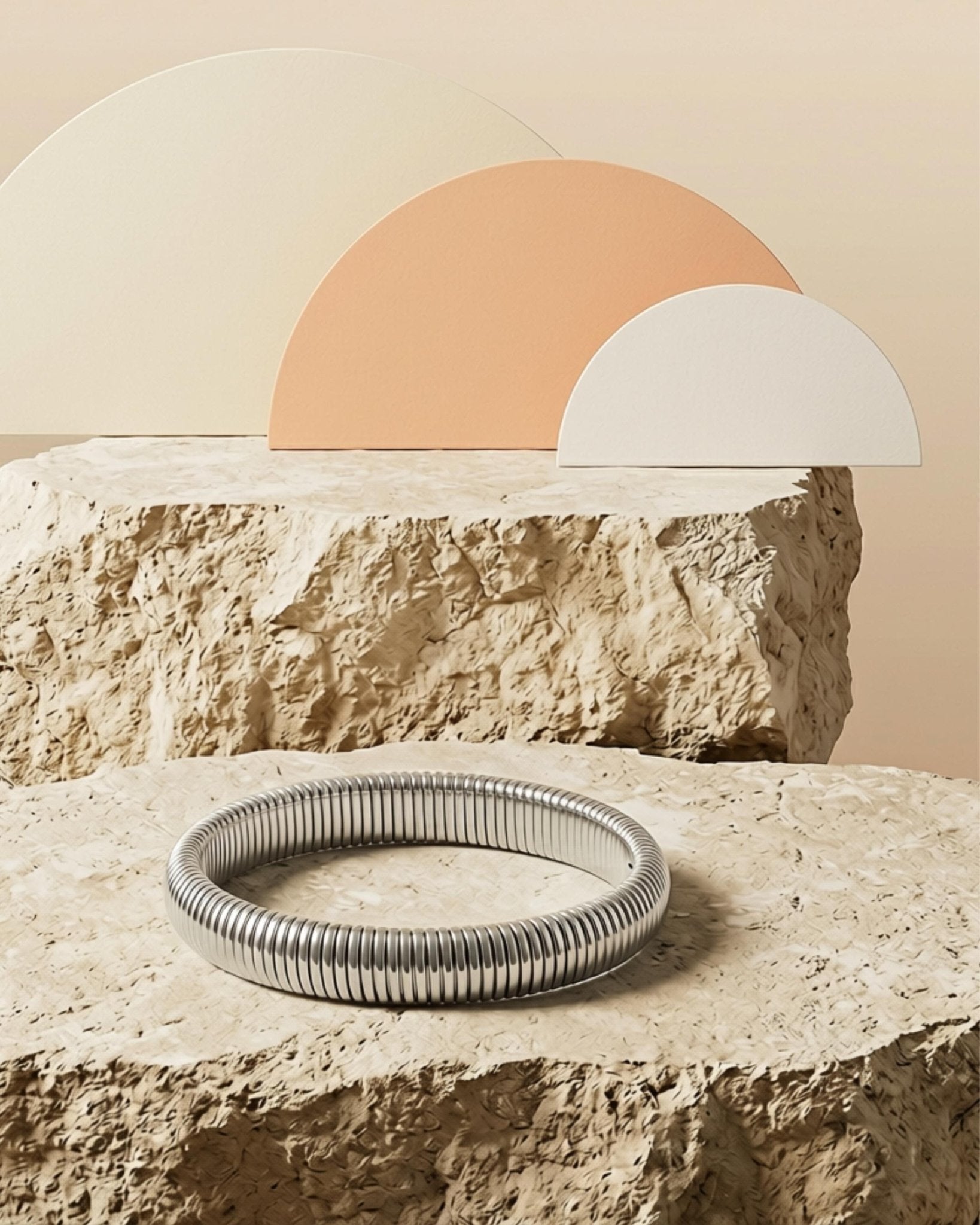 Courage Waterproof Semi Elastic Bracelet Silver Plating - DANSK Copenhagen